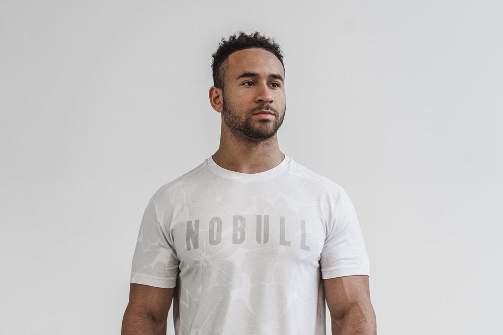 T-Shirts NOBULL Homme Blanche - NOBULL,France (7496-OMUDG)